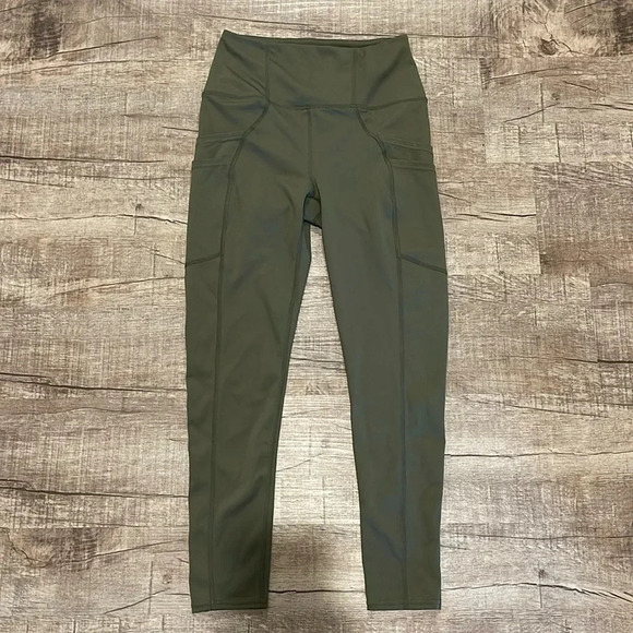 Free People Movement - Olive Green Leggings - Size Small - Gently Used!! - Picture 1 of 8